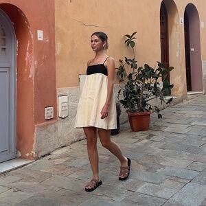 DISSH ELENA BUTTERMILK LINEN MINI DRESS - 4 / BUTTER